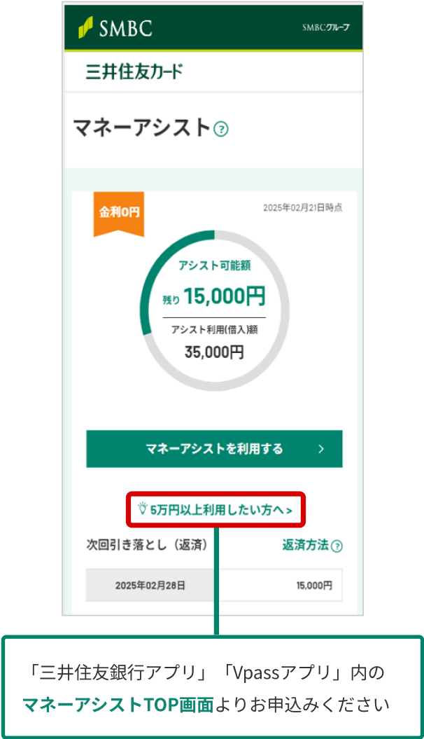 三井住友カードカードローン premium／plusの お申し込み方法 イメージ