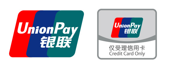 「UnionPay銀聯」マークのステッカー