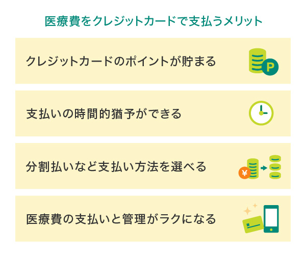 医療費をクレジットカードで支払うメリット