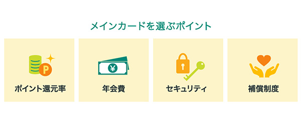 メインカードを選ぶポイント