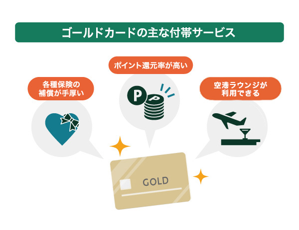 ゴールドカードの主な付帯サービス