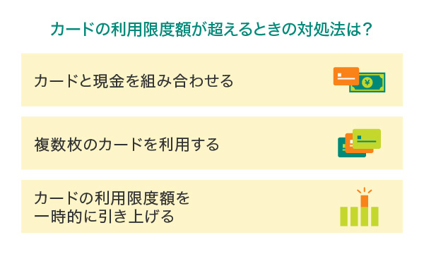 カードの利用限度額が越えるときの対処法は？