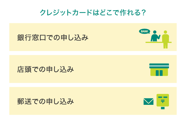 そのほかのクレジットカードの作り方