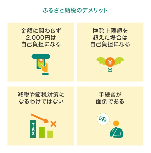 ふるさと納税のデメリット