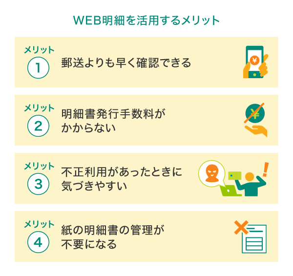 WEB明細を活用するメリット