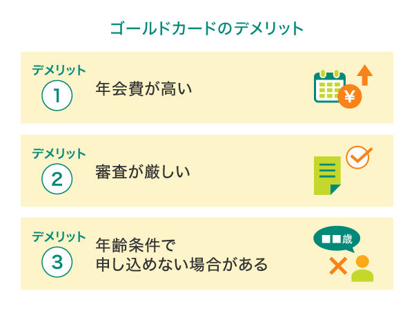 ゴールドカードのデメリット・いらないと感じる理由