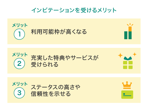 ゴールドカードのインビテーションを受けるメリット