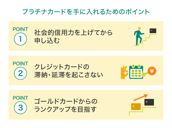 プラチナカードを手に入れるためのポイント
