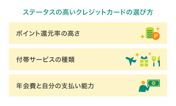 ステータスの高いクレジットカードの選び方