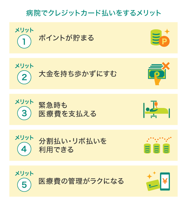 病院でクレジットカード払いをするメリット