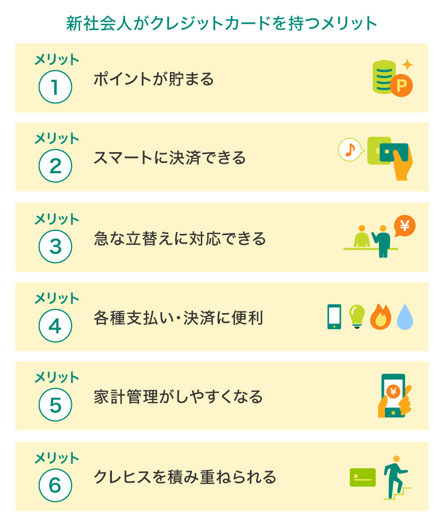 新社会人がクレジットカードを持つメリットとは？