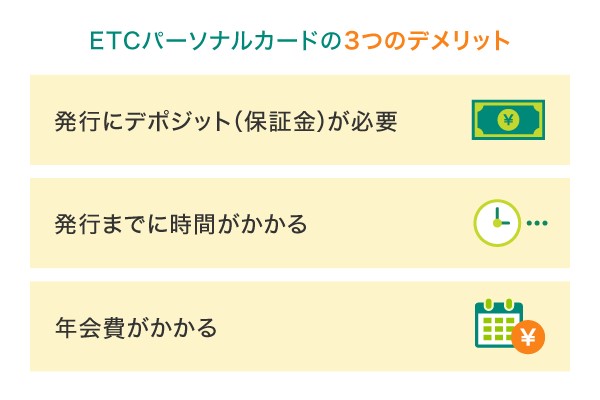 ETCパーソナルカードのデメリット