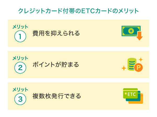 クレジットカード付帯のETCカードのメリット