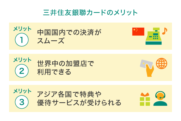 三井住友銀聯カードのメリット