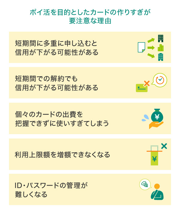 ポイ活を目的としたカードの作りすぎが要注意な理由