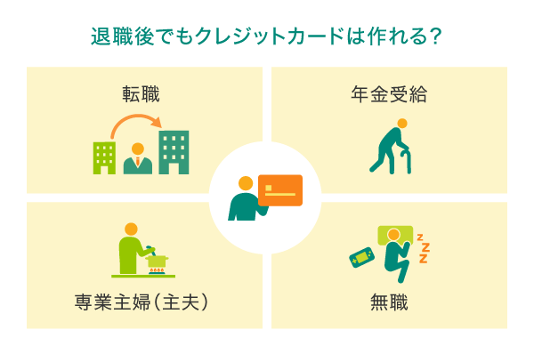 クレジットカードは退職後でも新規作成できる？