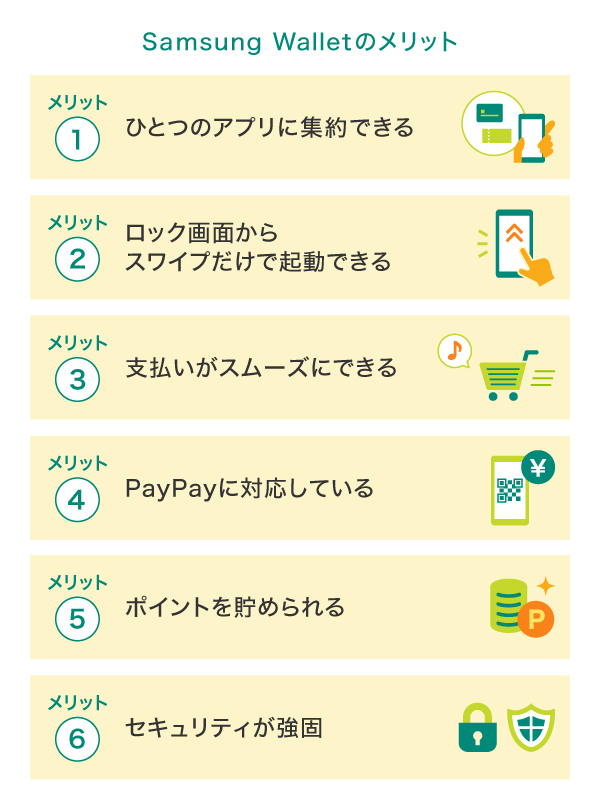 Samsung Walletのメリット
