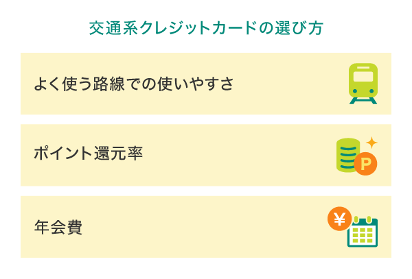 交通系クレジットカードの選び方