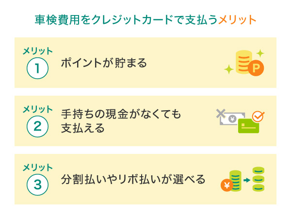 車検費用をクレジットカードで支払うメリット