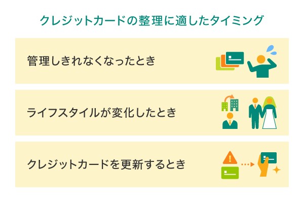 クレジットカード整理に適したタイミング