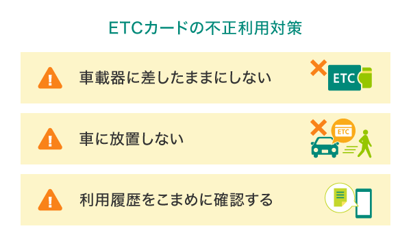 ETCカードの不正利用対策