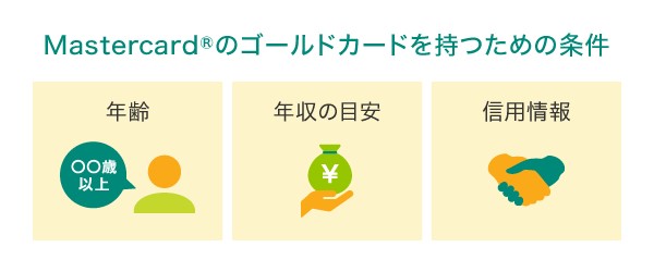 Mastercardのゴールドカードを持つための条件