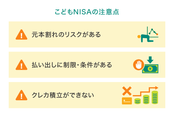 こどもNISAの注意点