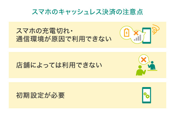 スマホのキャッシュレス決済の注意点
