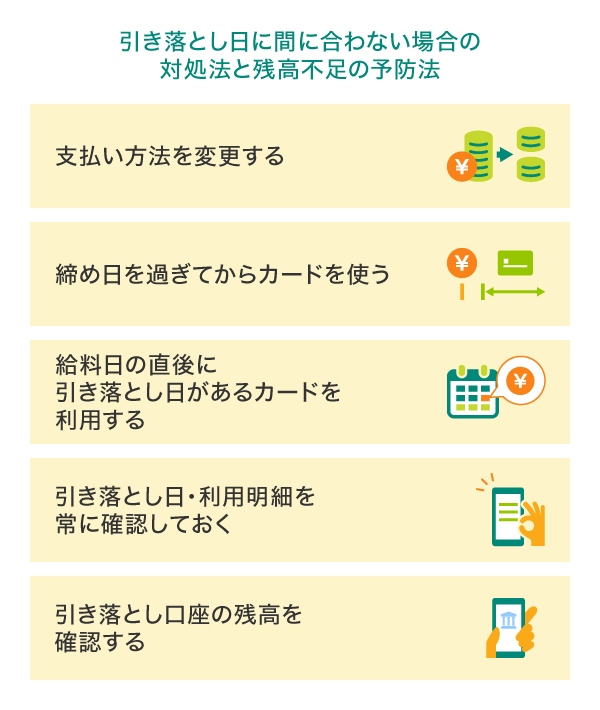 引き落とし日に間に合わない場合の対処法と残高不足の予防法
