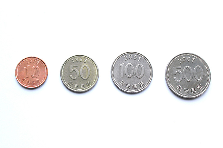 韓国で使われる現金の種類（硬貨）
