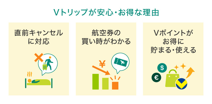 Vトリップが安心・お得な理由
