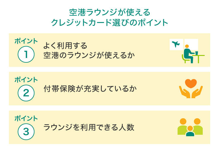 空港ラウンジが使えるクレジットカード選びのポイント