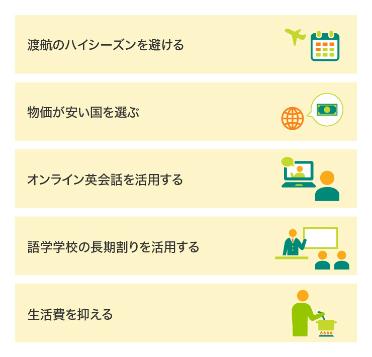 ワーホリ費用を節約するためのポイント
