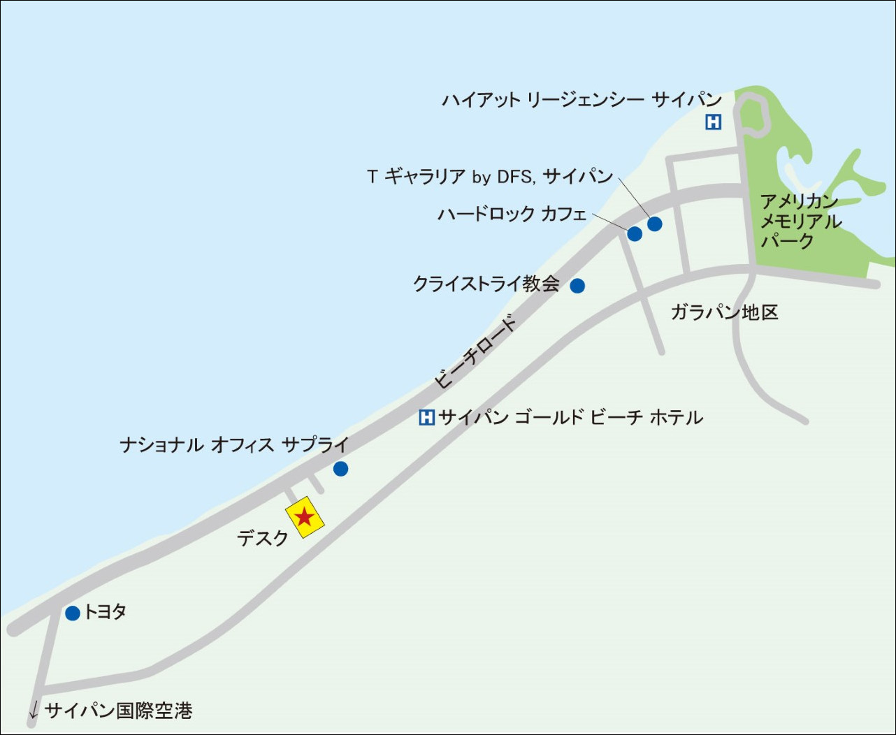 サイパン（アメリカ） 地図