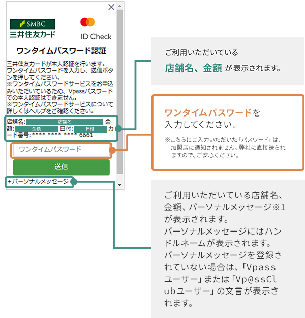 パスワード入力画面 イメージ