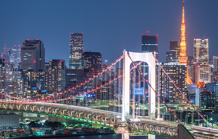 夜の東京をバスでドライブ