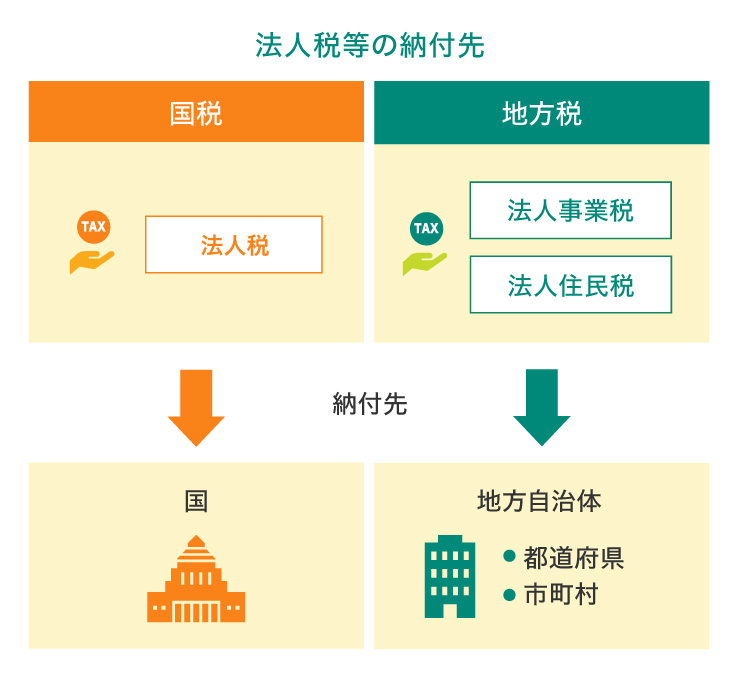 法人性等の納付先