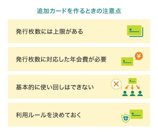 追加カードを作るときの注意点