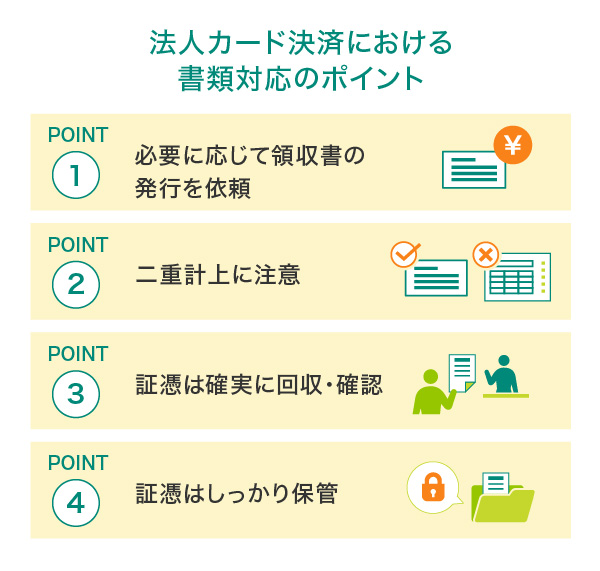 法人カード決済における書類対応のポイント