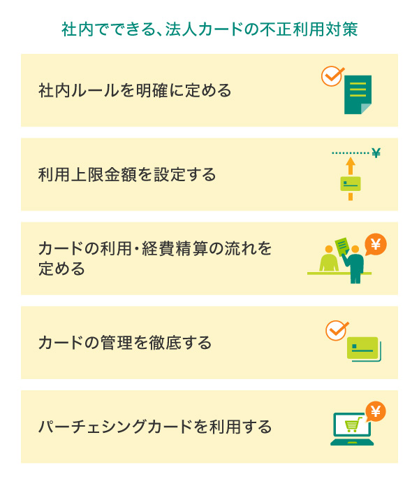 社内でできる、法人カードの不正利用対策