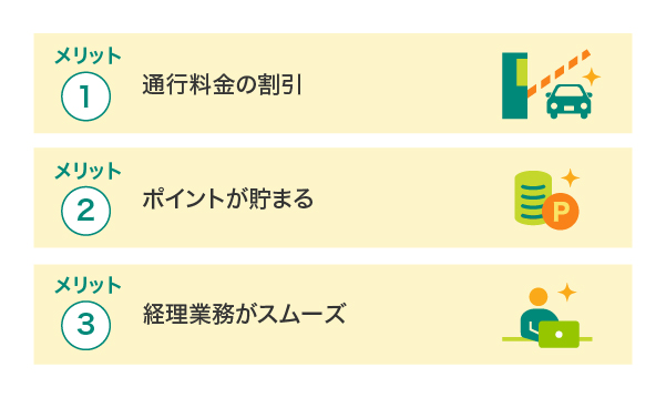 法人カード付帯のETCカードを使うメリット