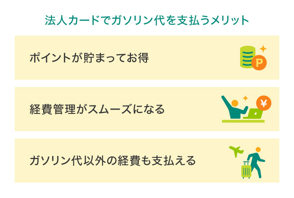 法人カードでガソリン代を支払うメリット