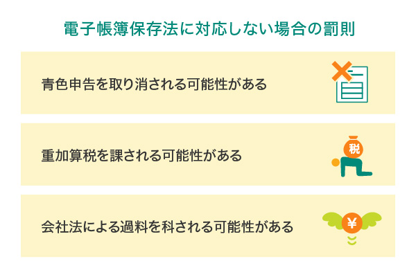 電子帳簿保存法に対応しない場合の罰則