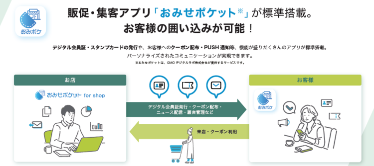 顧客接点を持てる会員証アプリ「おみせポケット」