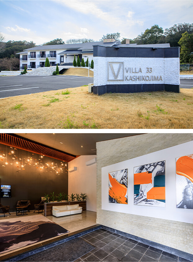 ゆったりくつろげる別荘のようなホテルで、店舗内のDX化による