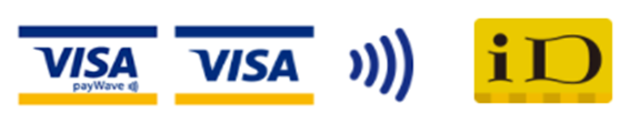 Visaのタッチ決済マークまたはiDマークがある店舗