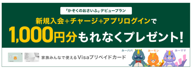1,000円分もれなくもらえる！デビュープランがおトク