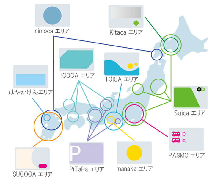 交通系ICカードと相互利用可能エリア