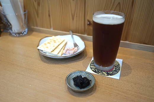 名古屋赤味噌ラガーとふきのとうの佃煮