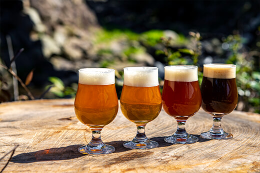 定番ビールなどが楽しめる「4種お試しセット」